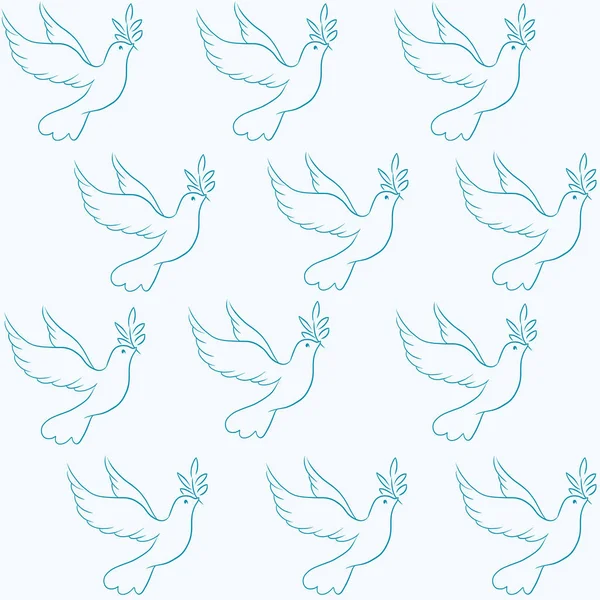 Belle Croquis Ligne Colombe Oiseau Illustration Vectorielle — Image vectorielle