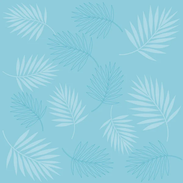 Exotik Palmblätter Vektor Muster Illustration — Stockvektor