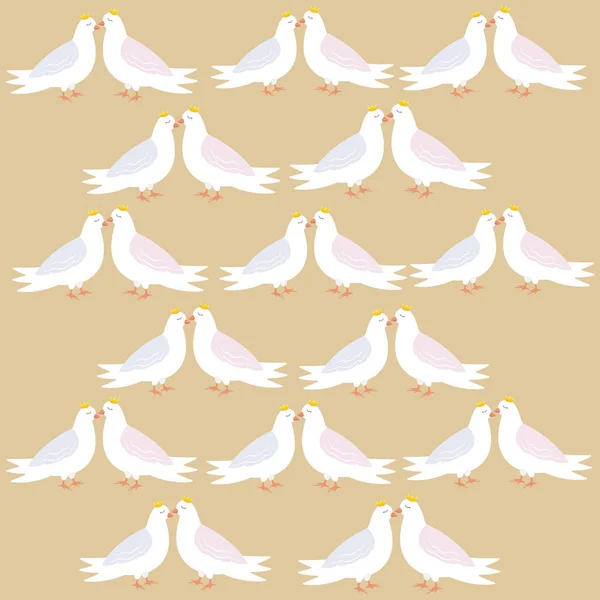 Colombe Mignonne Oiseau Art Illustration Vectorielle — Image vectorielle