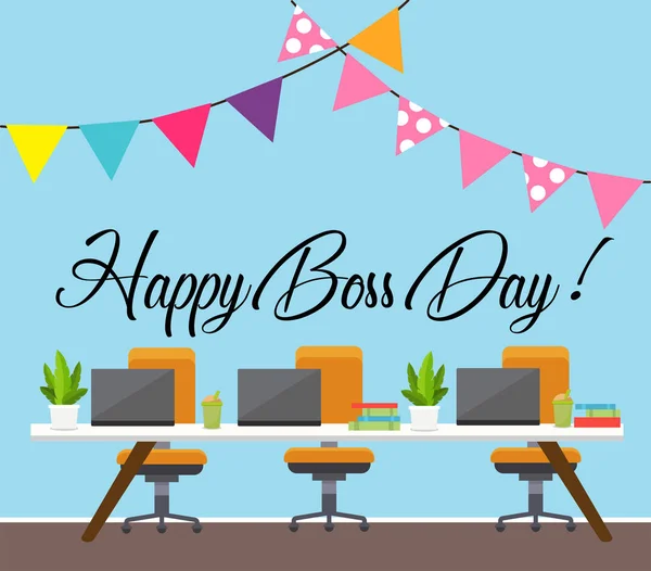 Mutlu patron gün, kutlama kartı, illüstrasyon
