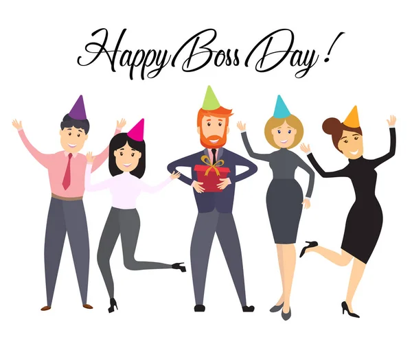 Mutlu patron gün, kutlama kartı, illüstrasyon