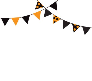 Mutlu Cadılar Bayramı, Gerland, Vektör İllüstrasyonu