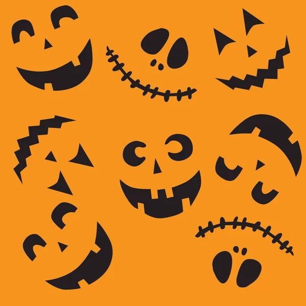 Sorriso Halloween Volto Illustrazione Vettoriale — Vettoriale Stock
