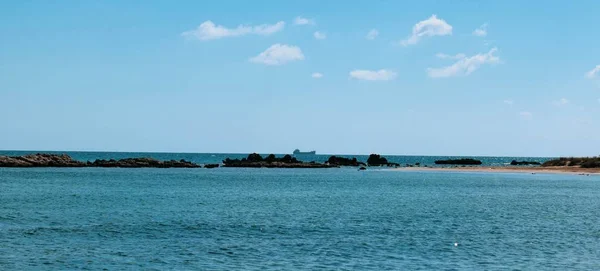 Güzel Deniz Manzarası Kıbrıs Yaz — Stok fotoğraf