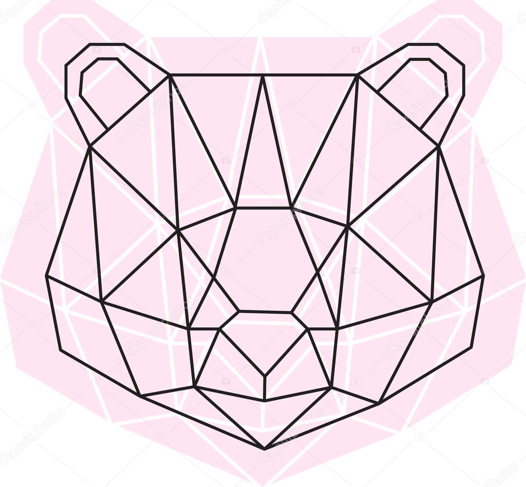 Vector Abstracto Geométrico Poligonal Oso Cabeza Ilustración Arte Moderno  Vector de stock por ©krasnenkon.gmail.com 377558066, image size:1024x948