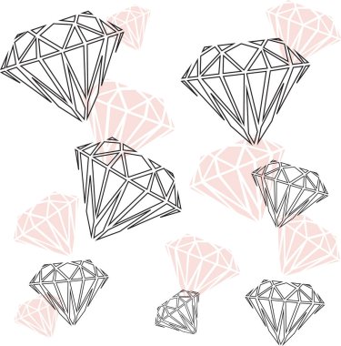 Vektör soyut çokgen geometrik elmas kaya