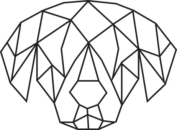 ベクトル抽象多角形の幾何学犬 — ストックベクタ