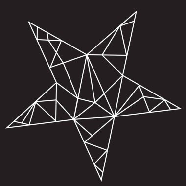 PrintVector soyut çokgen yıldız