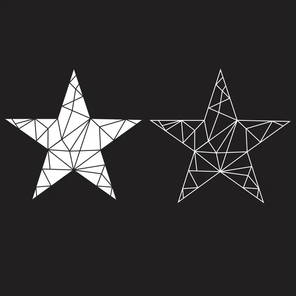 Estrela Abstrata Geométrica Abstrata Poligonal Vetorial — Vetor de Stock