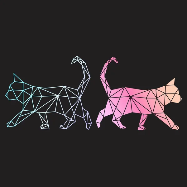 Vector abstract polygonal geometric abstract cat — Stock Illustration Vector Abstract Polygonal Geometric Abstract Cat Stock Vector
