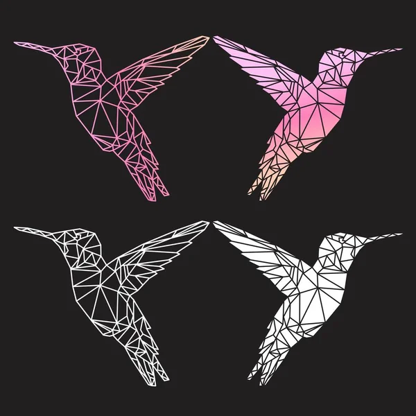 Vytisknout Vektorový Abstraktní Polygonální Geometrický Abstraktní Pták — Stockový vektor