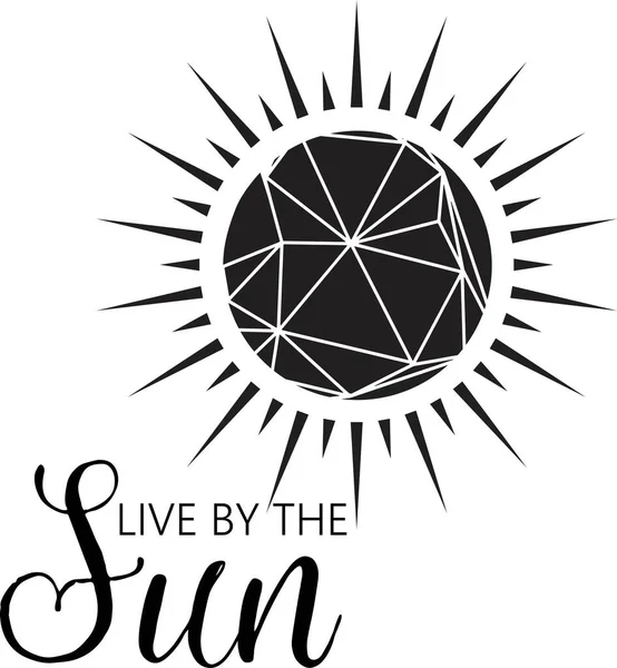 Εκτυπώστε Ζωντανά Από Τον Ήλιο Διανυσματική Απεικόνιση Τέχνη — Διανυσματικό Αρχείο