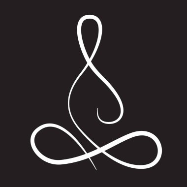 Zarif sonsuzluk işareti, vektör illüstrasyonunu yazdır