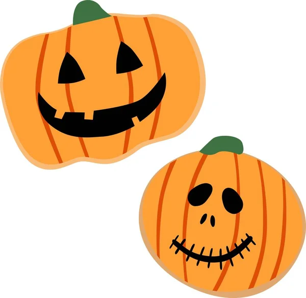 Boldog Halloween Kártyát Tökfej Vektor Illusztráció — Stock Vector