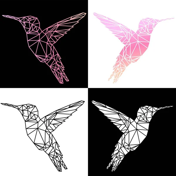 Skriv Vektor Abstrakt Polygonal Geometrisk Abstrakt Fågel — Stock vektor