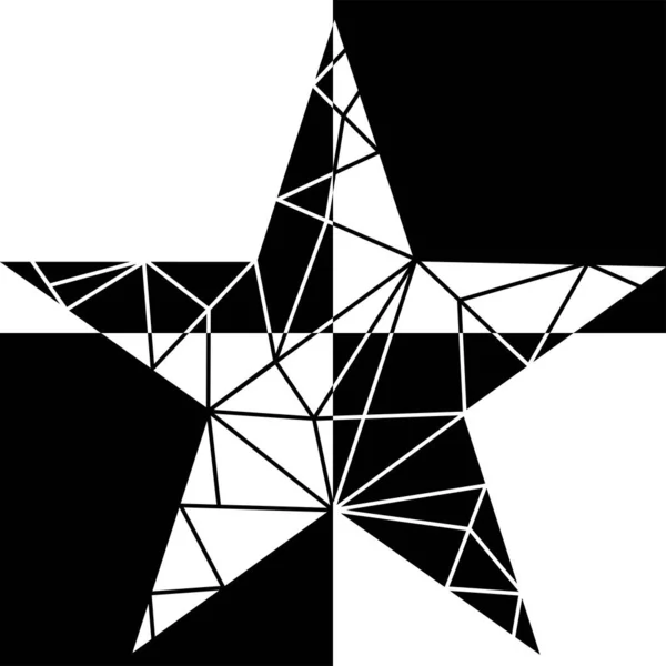 Print Vector Abstract Estrela Abstrata Geométrica Poligonal —  Vetores de Stock