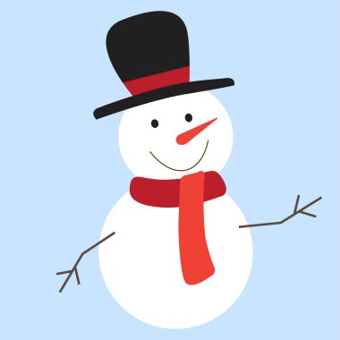 Yazdır Komik Kardan Adam, karakter, vektör çizimi