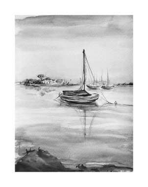 Tekne eskiz sanatı, arkaplan illüstrasyonu