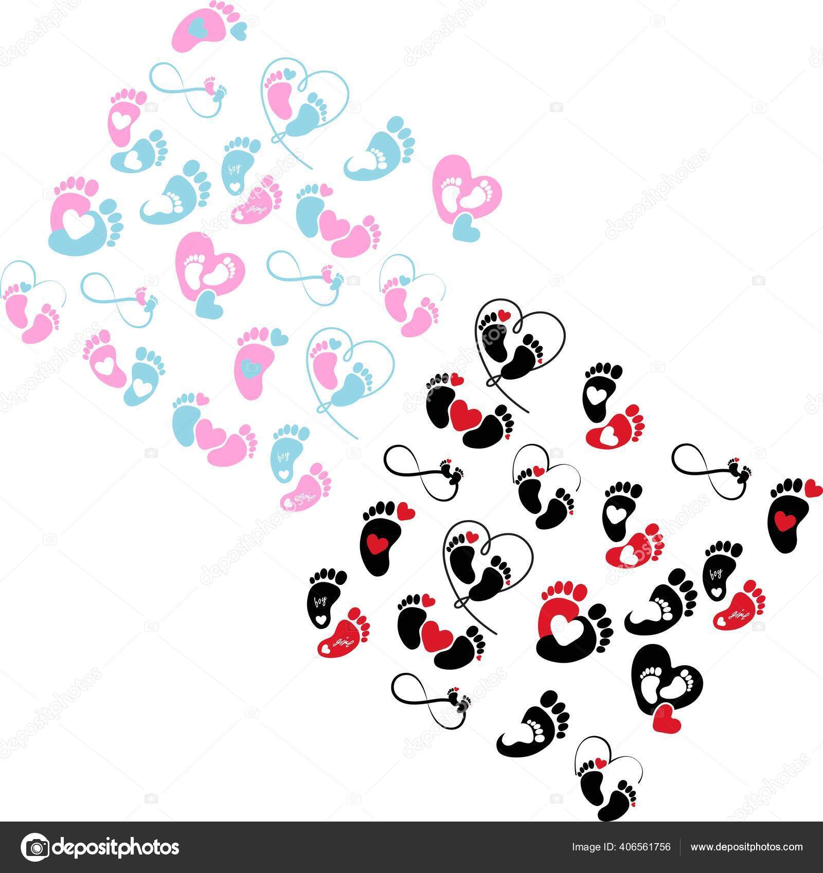 Set Dari Jejak Kaki Gambar Vektor Stok Vektor C Krasnenkon Gmail Com 406561756