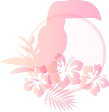 El çizimi siluet arka plan koleksiyonunu yazdır. Vektör palmiye yaprağı, çiçekler. Tasarım elementi.