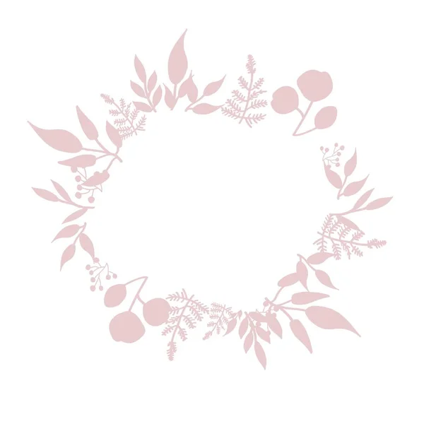 Imprimir Coleção Fundo Silhueta Desenho Mão Vector Floral Elemento Para — Vetor de Stock