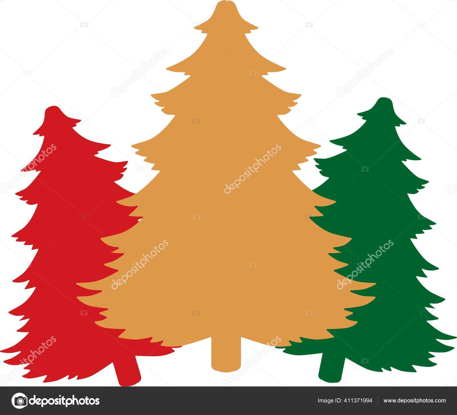 Cetak Koleksi Latar Belakang Gambar Tangan Pohon Pinus Vektor Dengan Stok Vektor C Krasnenkon Gmail Com 411371994