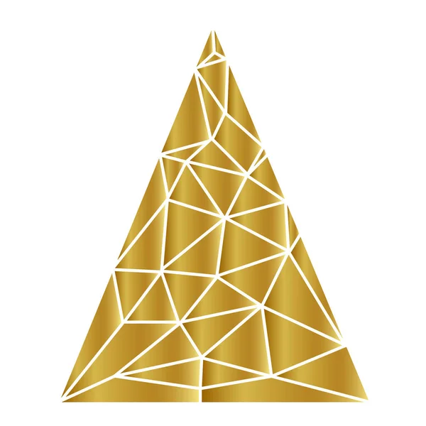 Vektorový Abstraktní Polygonální Geometrický Vánoční Symbol Vánoční Stromek — Stockový vektor