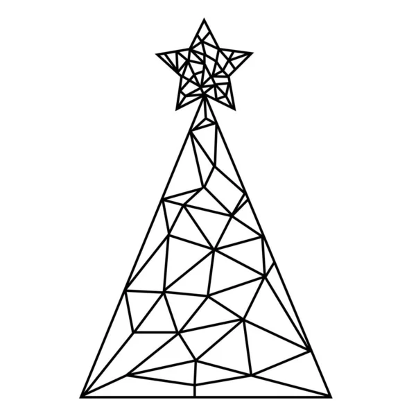 Векторний Абстрактний Багатокутний Геометричний Різдвяний Символ Новорічна Ялинка — стоковий вектор
