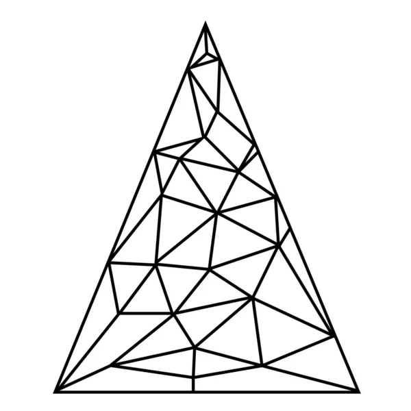 Векторный Абстрактный Многоугольный Геометрический Символ Рождества Рождественская Ёлка — стоковый вектор