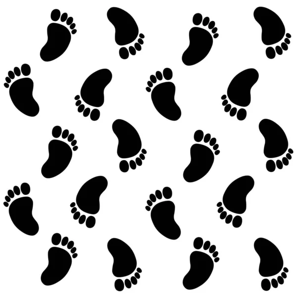 Human Footprint Hintergrundmuster Vektor Illustration — Stockvektor