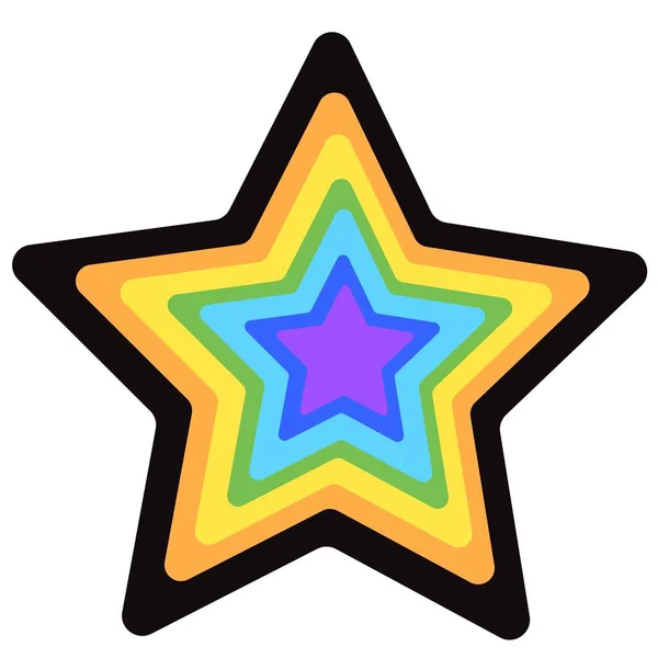 Imprimir Colección Fondo Silueta Dibujo Mano Decoración Estrella Vectorial Elemento — Vector de stock