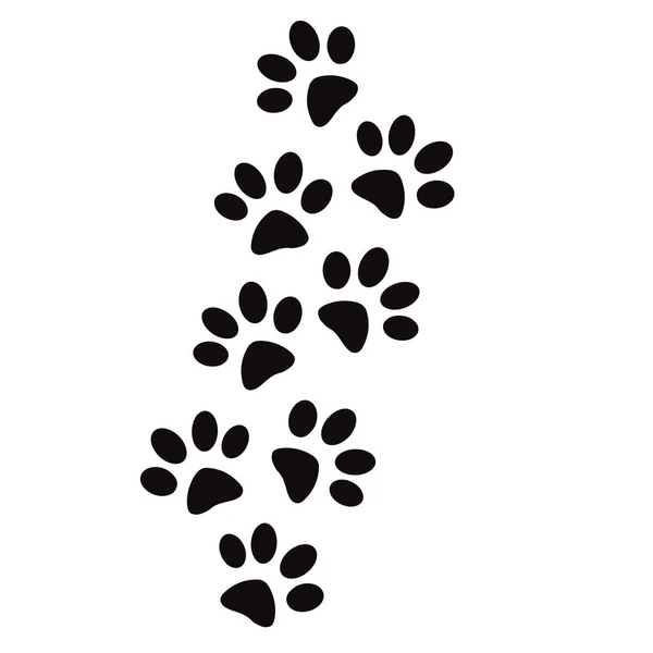 Animal Paw Silhouette Vector Illustration — 스톡 벡터