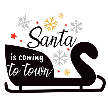  Mesajla çizilmiş komik Mutlu Noeller sanatı. Yazdırma için Vektör Sanatı.