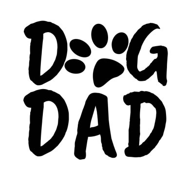  Parmak izi El, hayvan pençesi silueti çiziyor. Köpek Baba. Vektör illüstrasyon sanatı.