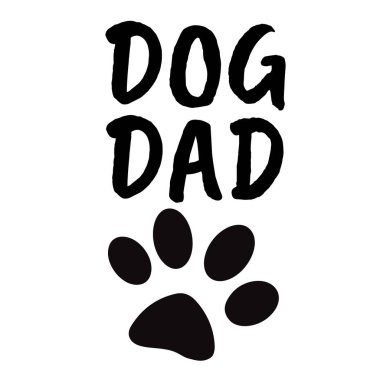  Parmak izi El, hayvan pençesi silueti çiziyor. Köpek Baba. Vektör illüstrasyon sanatı.