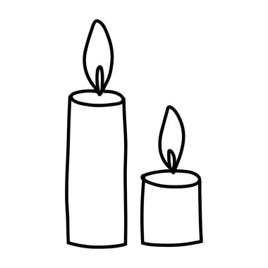 Beyaz arkaplanda mum