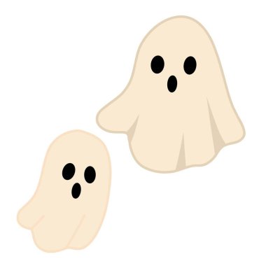 Hayalet, karikatür, vektör illüstrasyonu