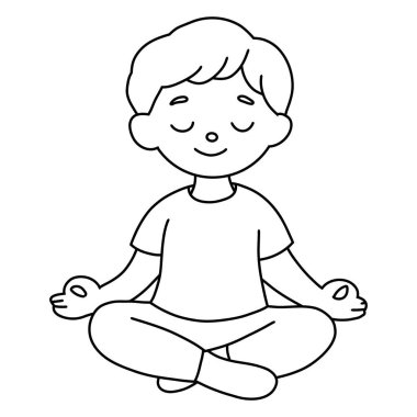 Yoga yapan genç bir adam.