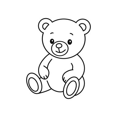 Ayı oyuncağı hayvan simgesi vektör çizimi tasarımı