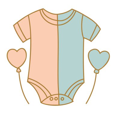 Bebek giysileri simge vektör illüstrasyon izole