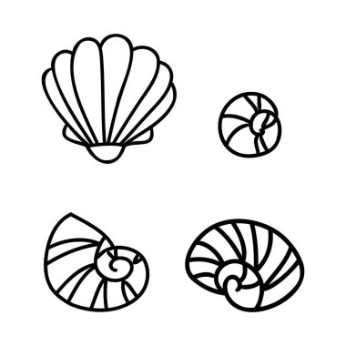 vektör set kabukları