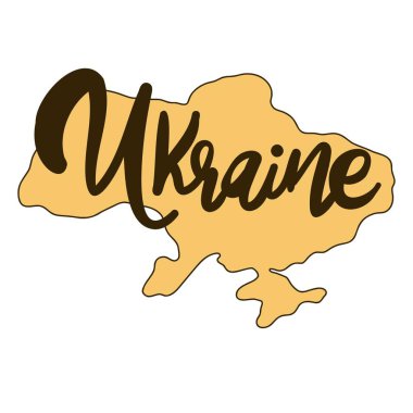 Ukrayna haritalı grunge damgası - vektör