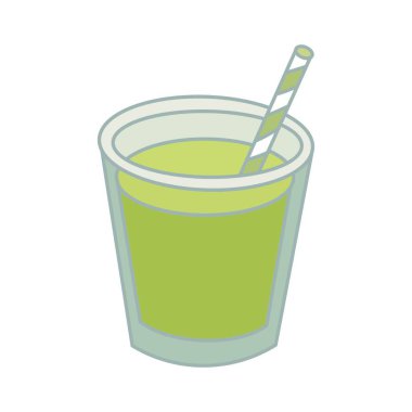 yeşil bardak taze smoothie