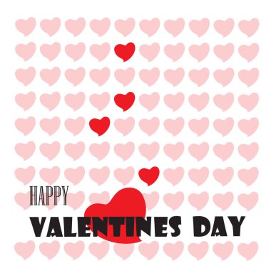 Mutlu sevgililer günü kartı. İzole arka plan. Vektör çizim.