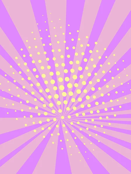 Поп-арт фон, фиолетовый и розовый. Солнечные лучи, имитация комического стиля. Вектор — стоковый вектор