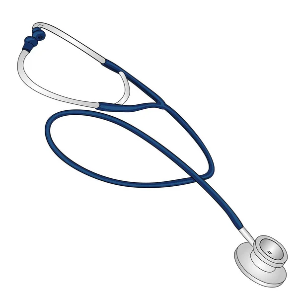 Stethoscope. Medical object on white background. Raster object on a white background