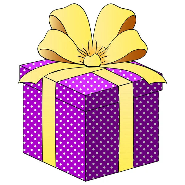 Gift box surprise with ribbon coloring Royalty Free Vector
