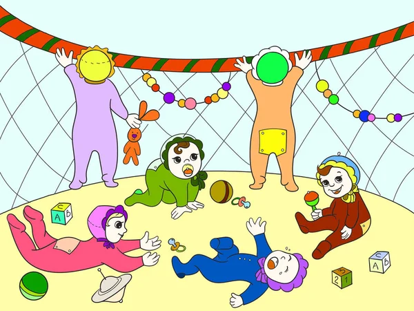 Libro de color de jardín de infantes para niños trama de dibujos animados — Foto de Stock