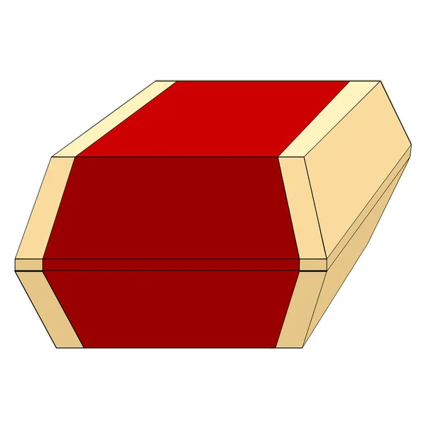 Caja de hamburguesas o raster de embalaje. Objeto de comida rápida sobre un fondo blanco — Foto de Stock