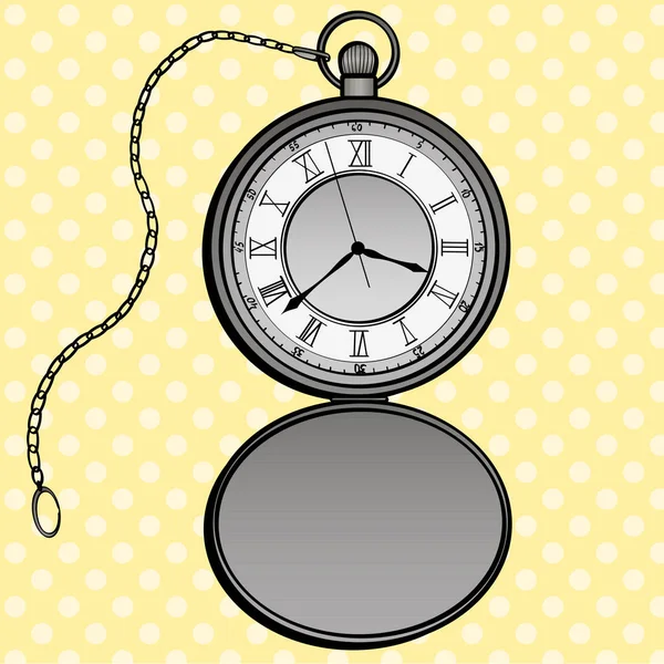 Pocket watches pop art design raster. Clock separate objects. Timer hand drawn doodle design elements.